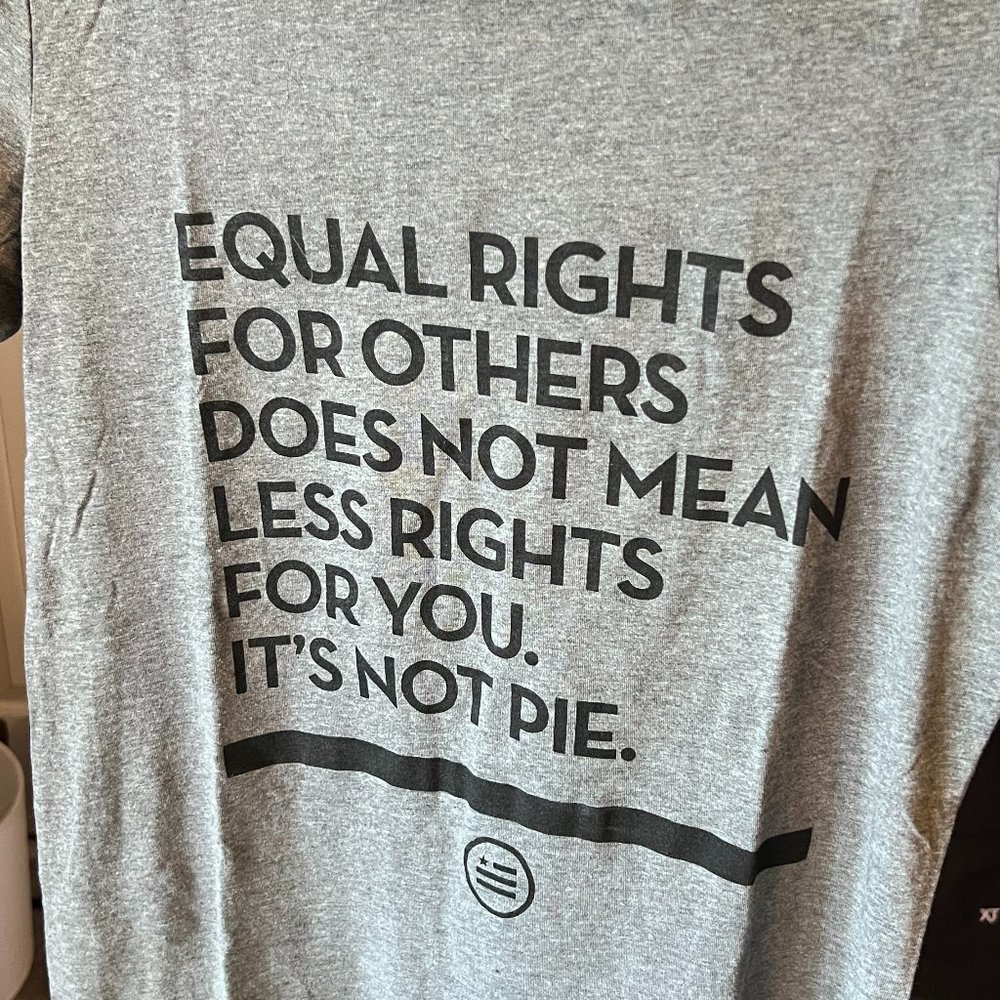 New Womens "Equal Rights" Gray T-Shirt (Size XL)